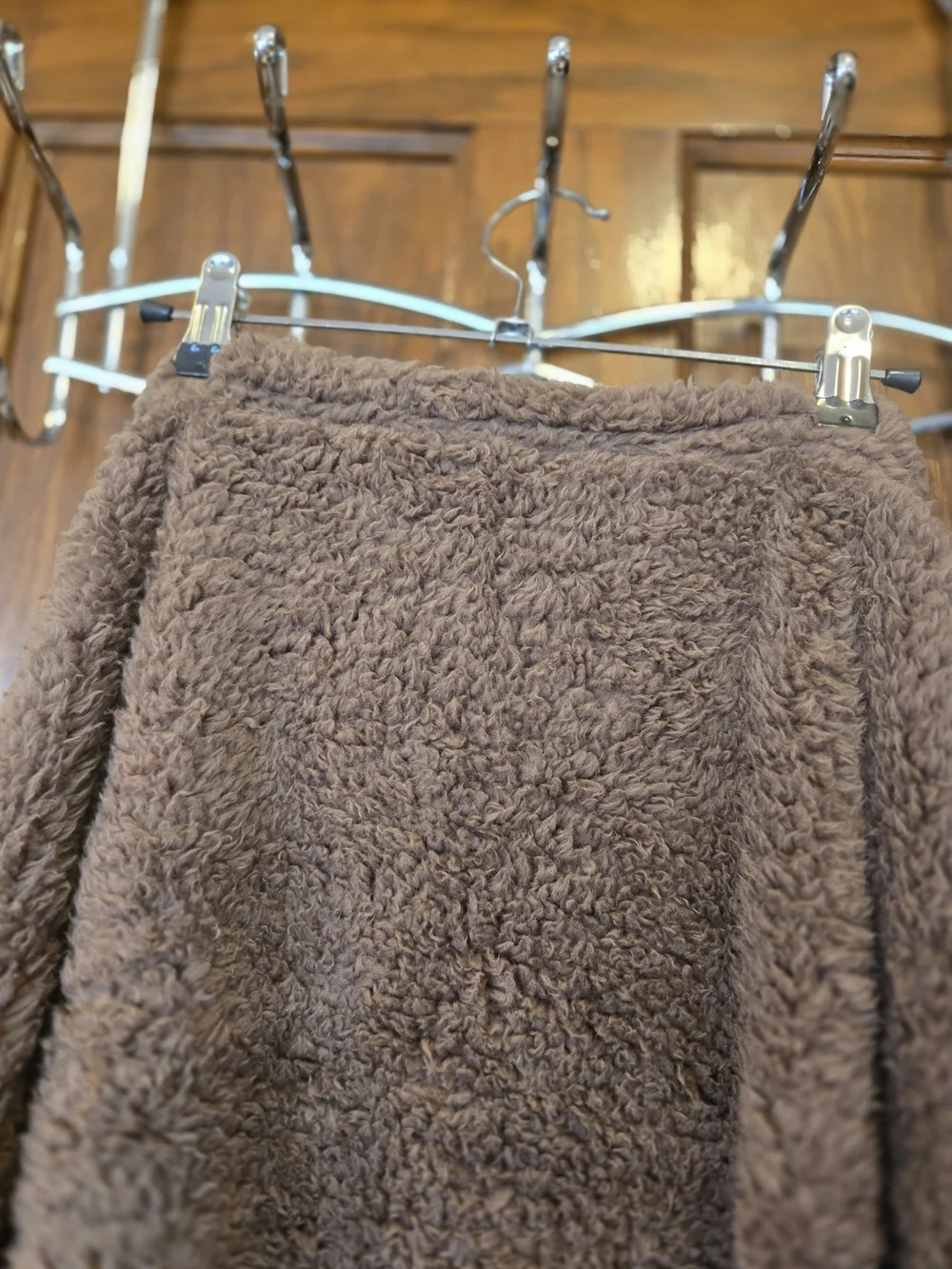 Plush Sherpa Blanket Throw - Brown 72 X 62
